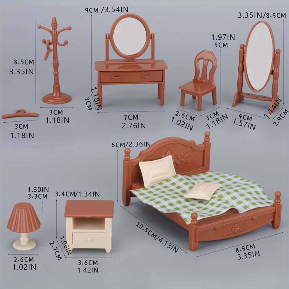 doll house   set amusement park double bed retro bedroom set does not   creative doll house scenes miniature decorations for boys and girls birthday gifts