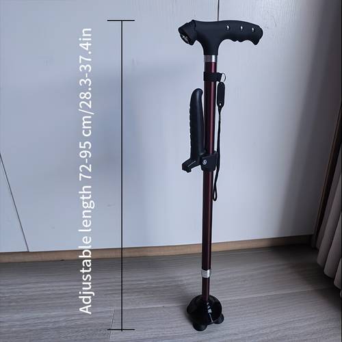 anti slip trekking poles multifunctional cane lightweight hiking stick with lighting function adjustable height suitable for different climbing