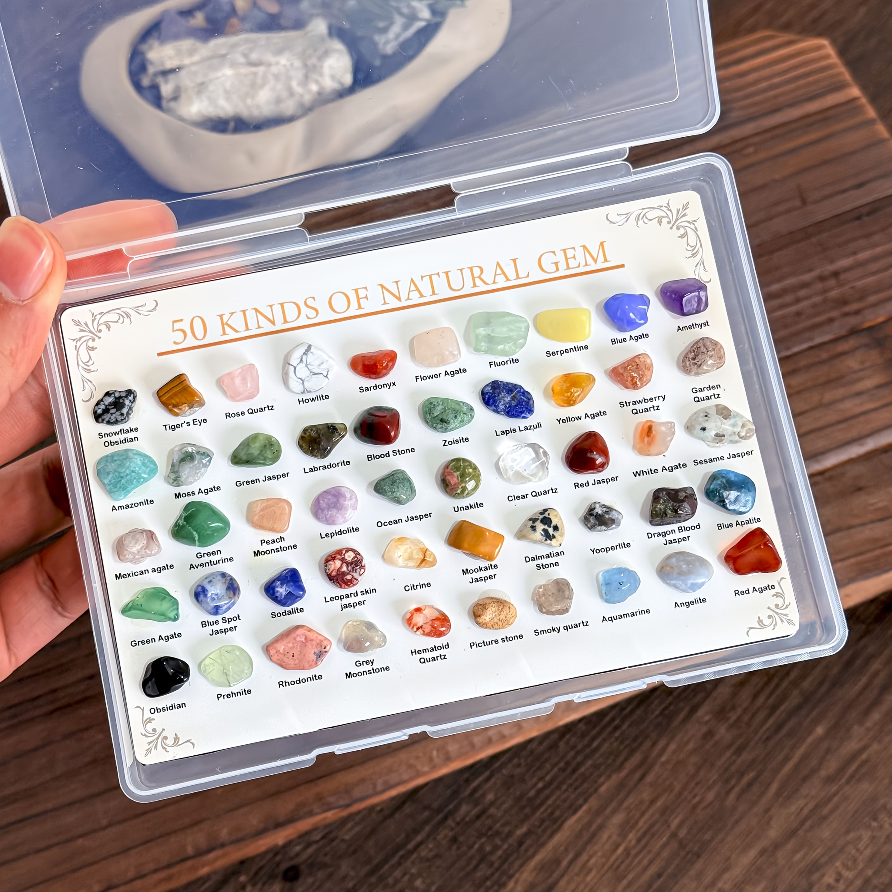 TEMU 50 Kinds Of Natural Gemstones, Including Tiger Eye, Crystal, Crystal, Crystal, Etc., Suitable For Home Decoration, Interior Design, Gift ,