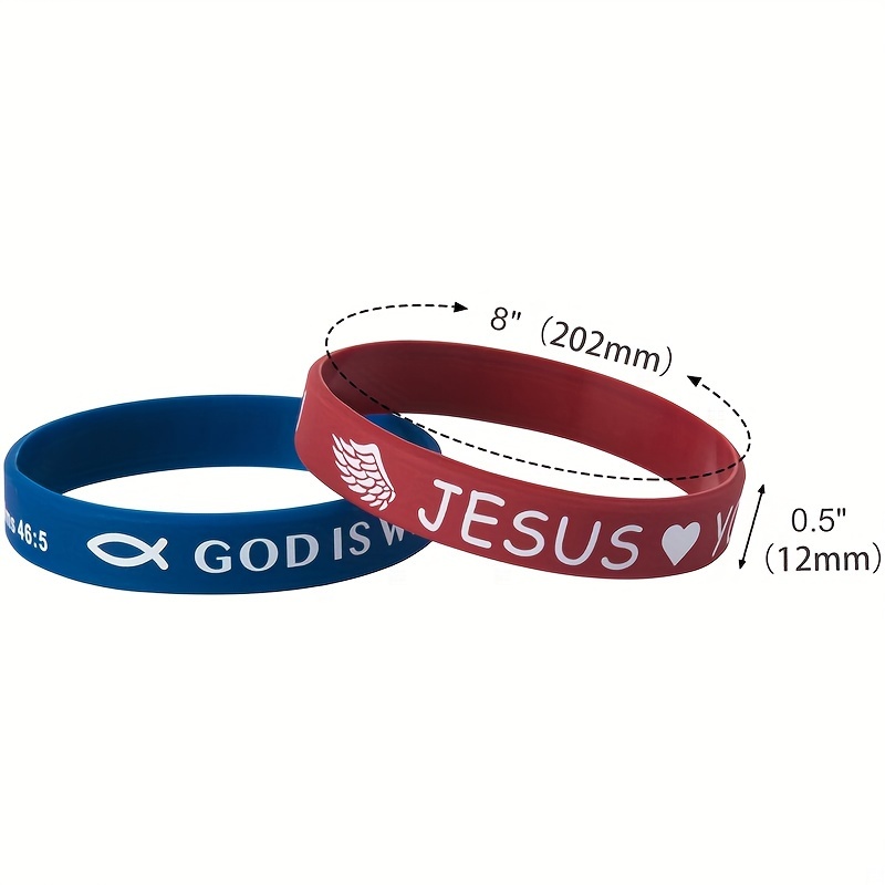 20pcs Bible Verse Silicone Bracelets - Comfortable & Lightweight