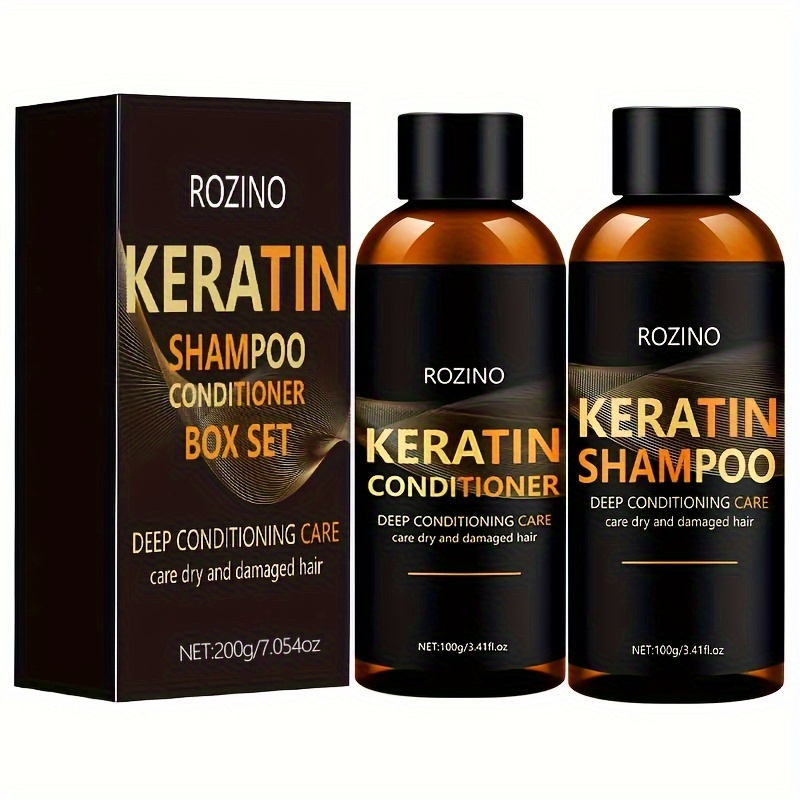 

Keratin Shampoo Conditioner Travel Kit, Refreshing, Oil Control Shampoo And Moisturizing Hair Conditioner, Strengthens Hair, Leave Hair Fluffy And Shiny, Travel Essential