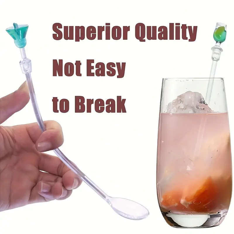 Bastoncini Per Cocktail Colorati - 10 Pezzi, Acrilico, 23cm - Foto 5