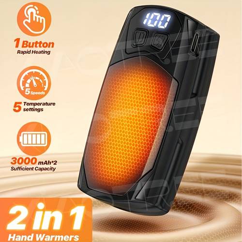 outdoor hand warmer 2 in 1 rechargeable hand warmer electric hand warmer reusable hand warmer usb rechargeable portable hand warmer and massages the back the perfect warm gift for the christmas season cold weather gear