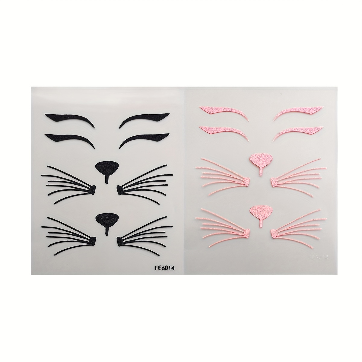 2 Cat Face Stickers | Self-adhesive Face Decorations, Party Decorations, Diy Face Stickers For Women