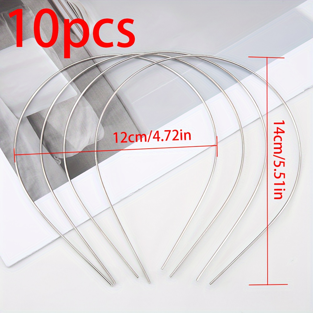 E-shop 10 Weiße K-Farbe Metall Stirnband Basis, Atmosphärischer Braut Kopfschmuck, Perlen Kopfschmuck Zubehör, Verwendete Kopfschmuck Rohmaterialien