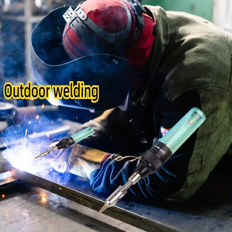 1pc portable small gas soldering iron no liquid in the product household welding repair tool replaceable soldering iron tip portable pen type gas 3 in 1 gas soldering iron welding firearm details 3