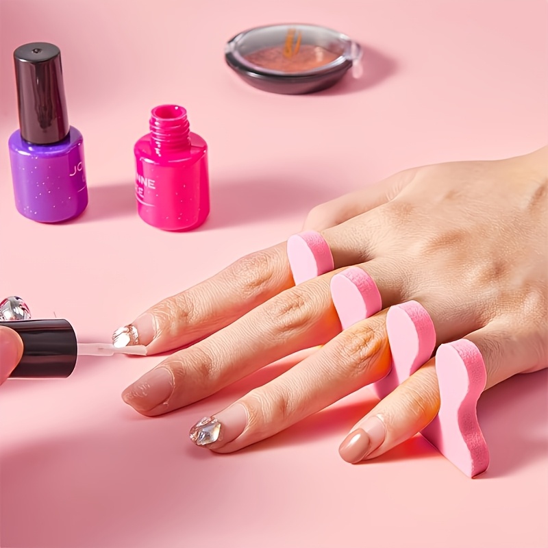 3pcs Pink Toe Separators, Nail Salon Tools for Beginners