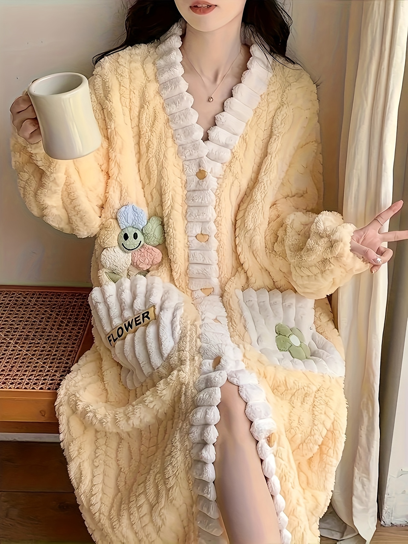 Flower Decor Fuzzy Night Robe: The Ultimate Guide to Comfort and Style