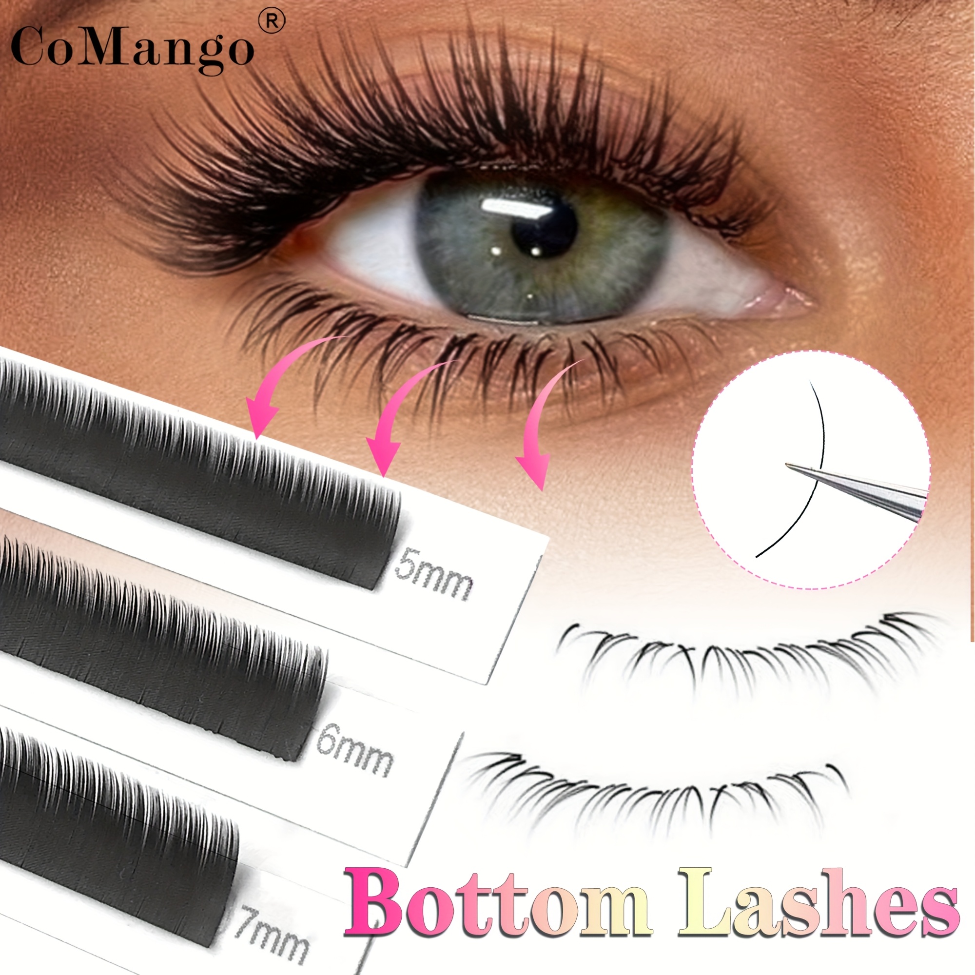 individual eyelashes sold on Temu United States