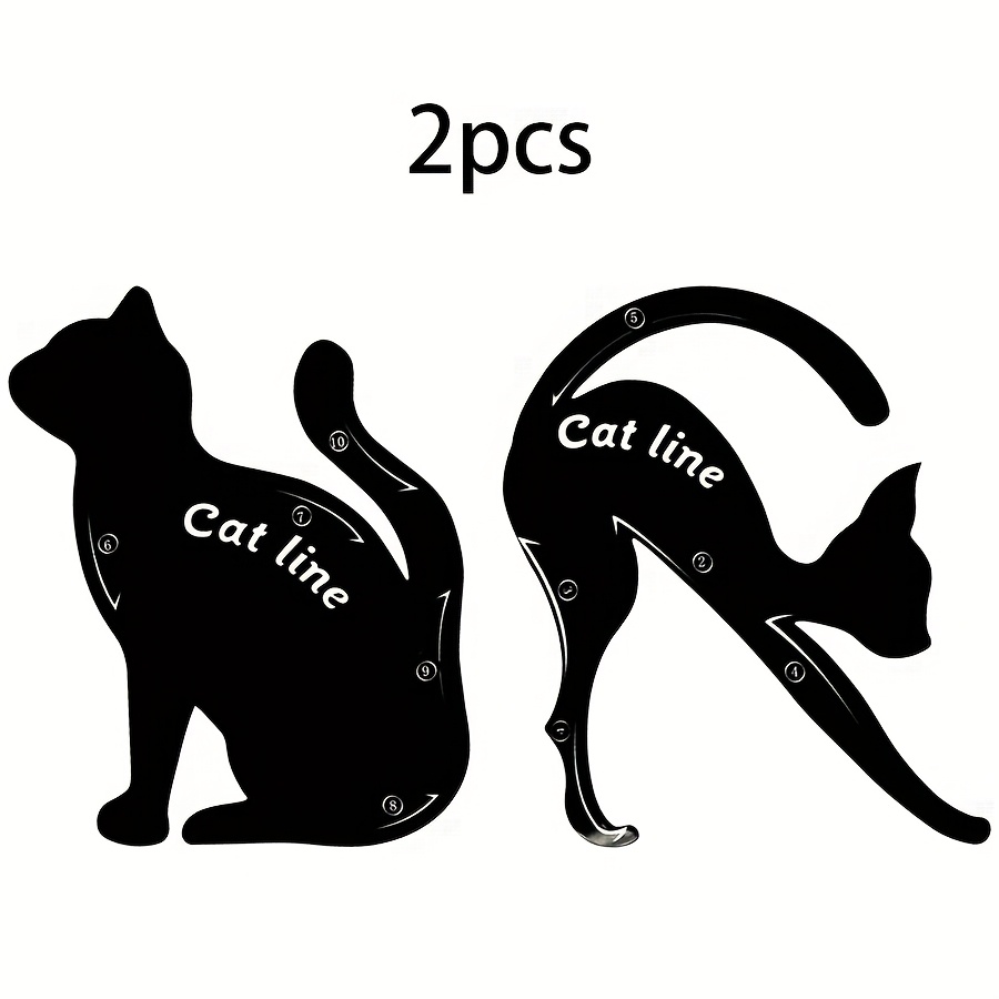 E-shop 6/4/2 Stück Multifunktionales Augen-Make-up-Template-Set - Einfache Katzenaugen und Lidschattenformungswerkzeuge, Eyeliner-Vorlagen,
