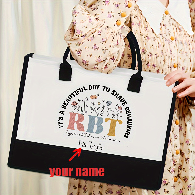 

Rbt Behavior Technician Tote Bag: A To Shape Behaviors - Aba Gifts, Behavior Gifts, Behavior Tech Gift