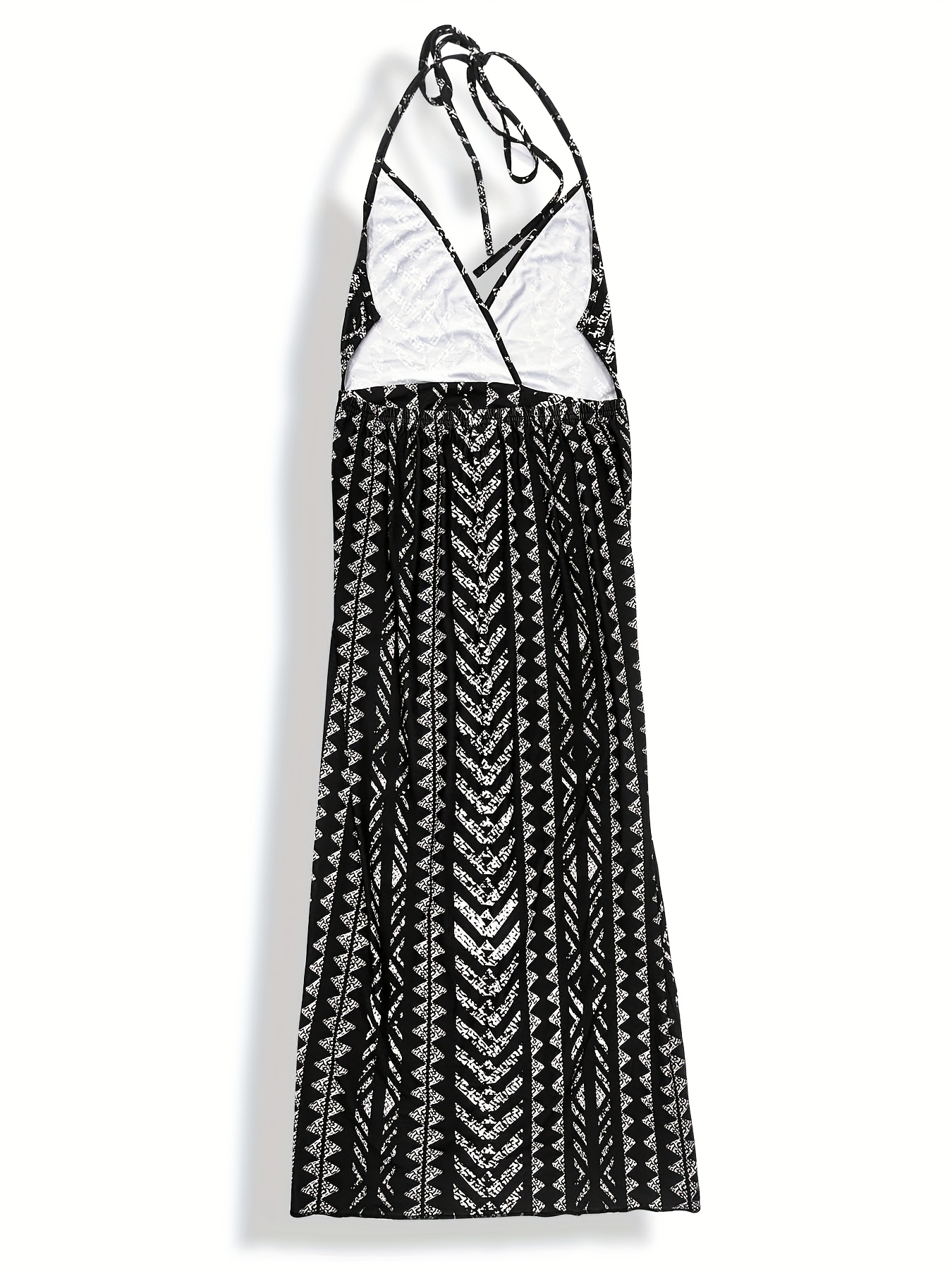 vibrant striped print backless cami dress split hem casual - Temu Mauritius