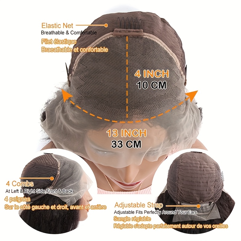 Straight BOB Wigs13*4 Deep Part Bob Wig Human Hair Wigs for Brazilian Lace Closure Bob Wig Pre Plucked with Baby Hair Natural Black