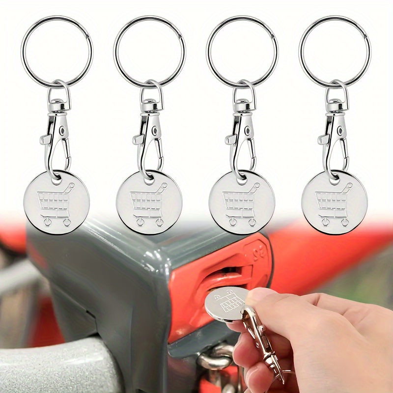 

Festive Titanium Steel Shopping Cart Keychains - Durable, Non-fading, And Clip Design - Perfect For Valentine's Day Or Any Occasion