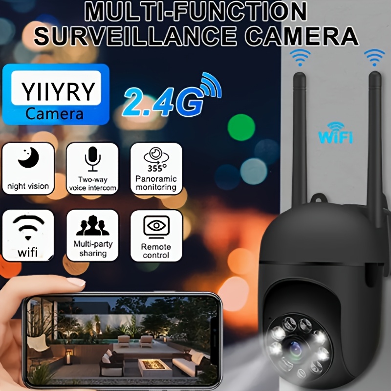 YIIYRY 1080p HD WiFi Monitor Camera, Indoor Security with Night Vision, Remote Viewing via APP, USB Powered, Non-Waterproof, VHF Tuner, with No SD Card Required, for Home Safety, Ideal Gift for Holidays details 0