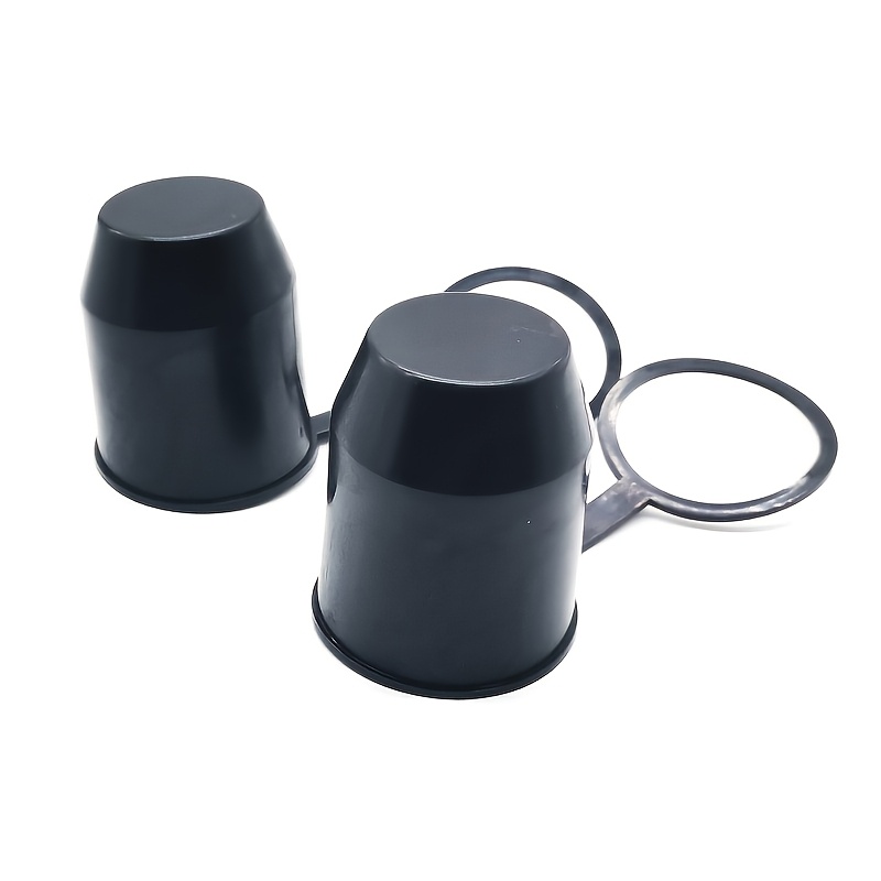Image of 2pcs Metal Ball Head Protective Cover With Handle, Soft Ball Cover For Trailer Ball Head Protection, Universal 50mm Automatic Ball Cap For Rv Trailer Additions, Trailer Protective Cap