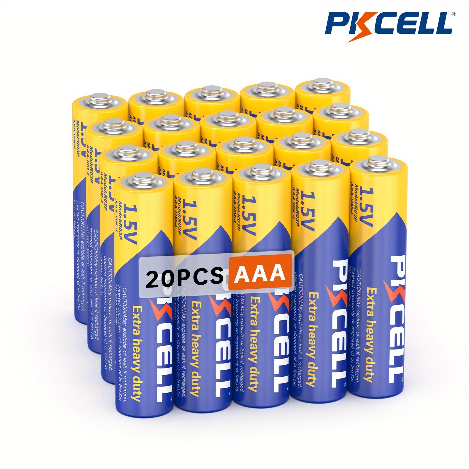 Pkcell Aaa Batteries, 20/36pcs, 1.5v Carbon Battery, For Keyboards, Clocks, Toys, Remote Controls & Decorative Lights