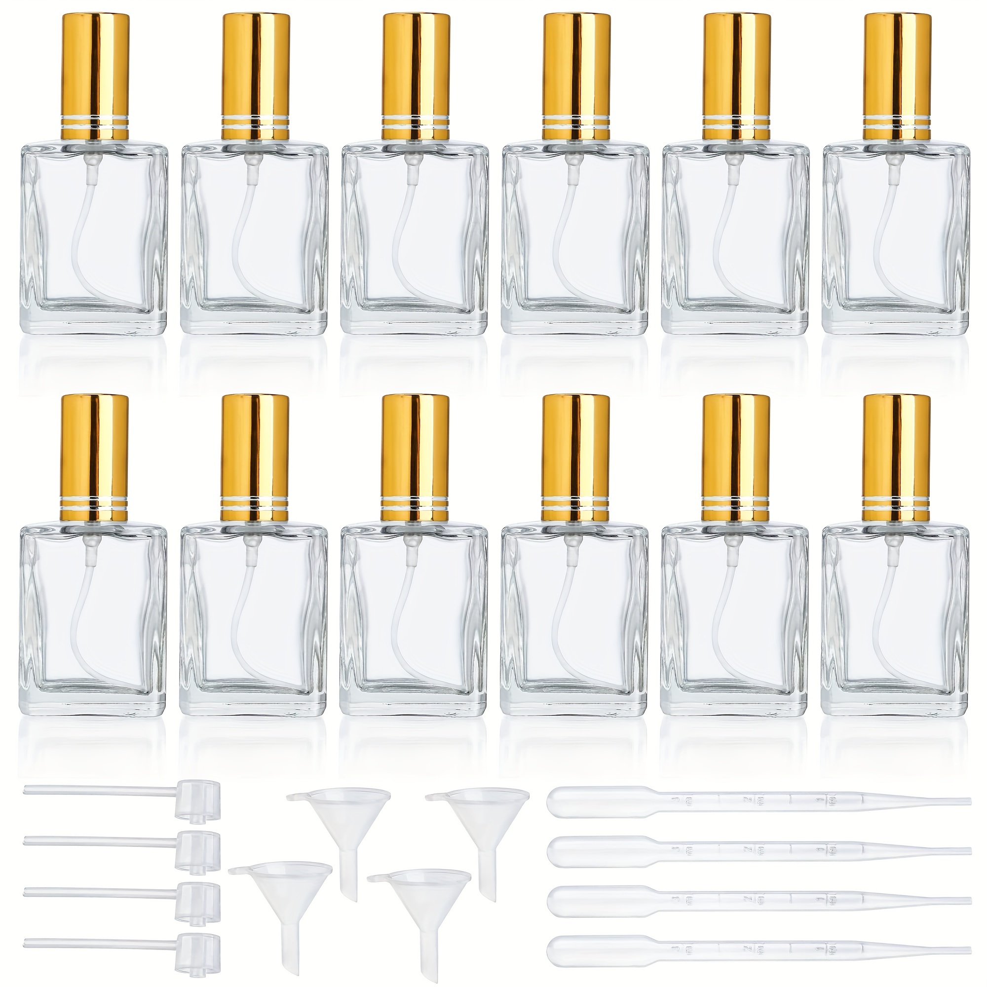 

12pcs Refillable Set - 15ml Mist Bottles , & Pumps For , & Diy Products