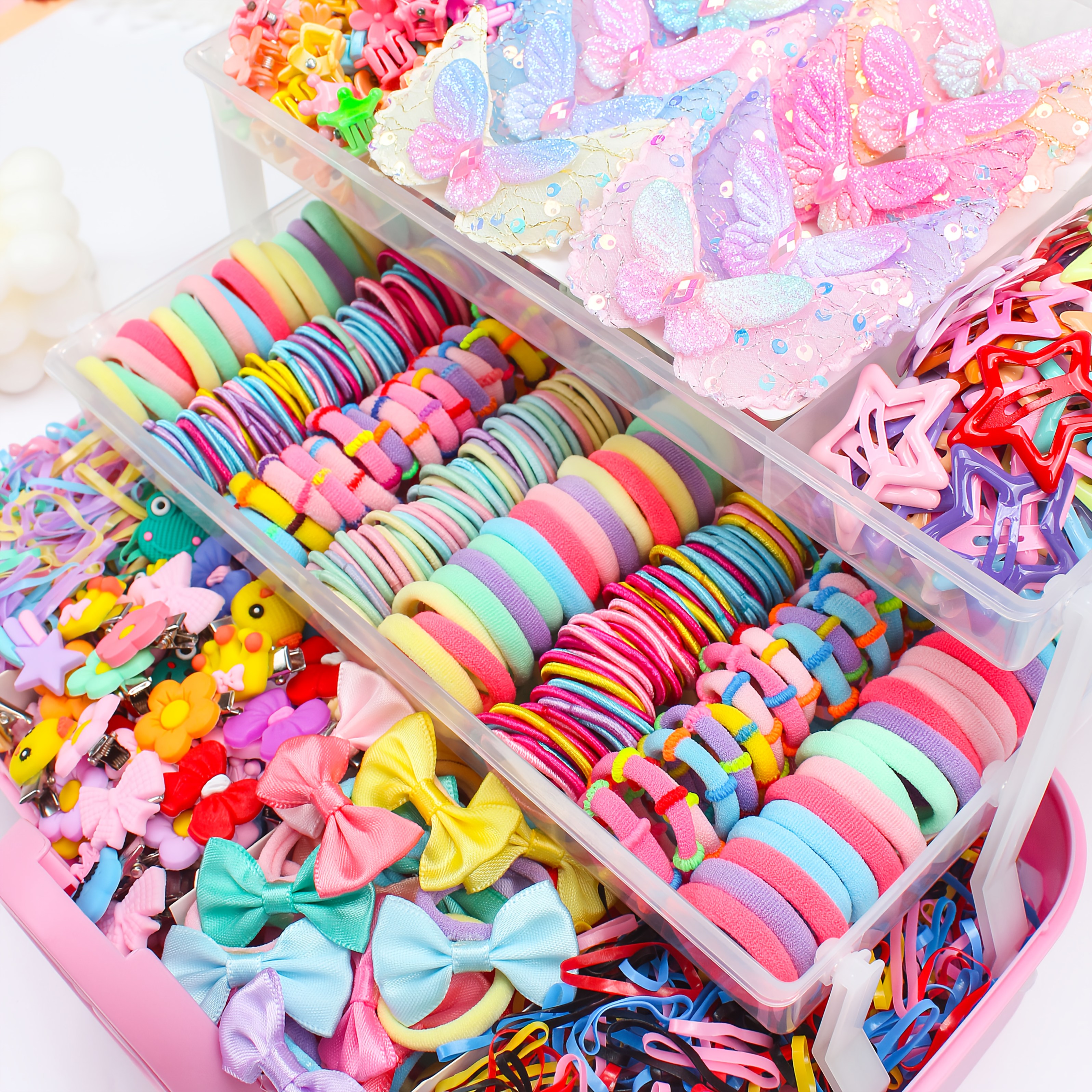 Colorful Hair Accessories Set Amazon.com : 120 Pcs Colorful Gradient Hair Wrap Assorted  main image 2