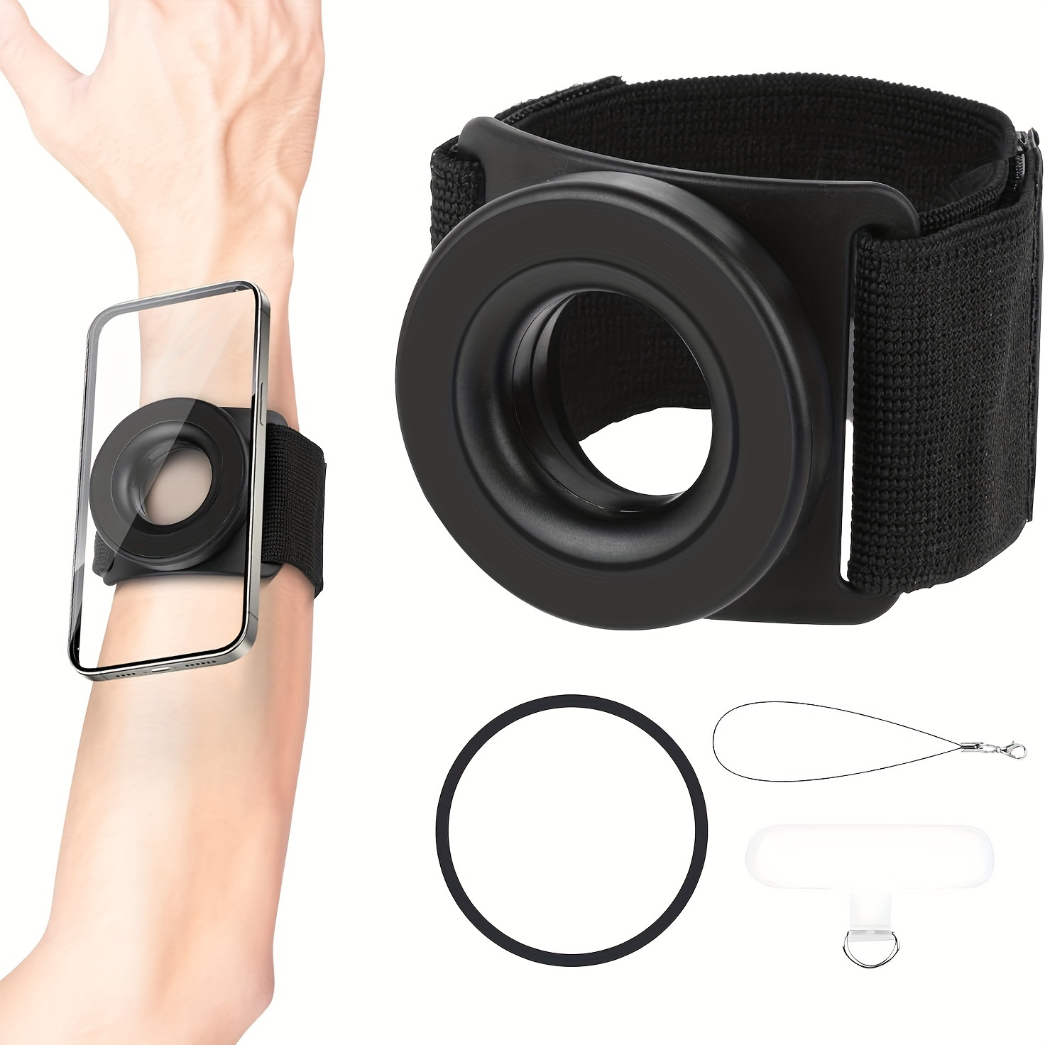 

Magnetic Wrist Phone Holder For : Armband Cell Phone Holder, Compatible With Magsafe 15, 14, 13, 12 Pro Max, Plus, And Mini
