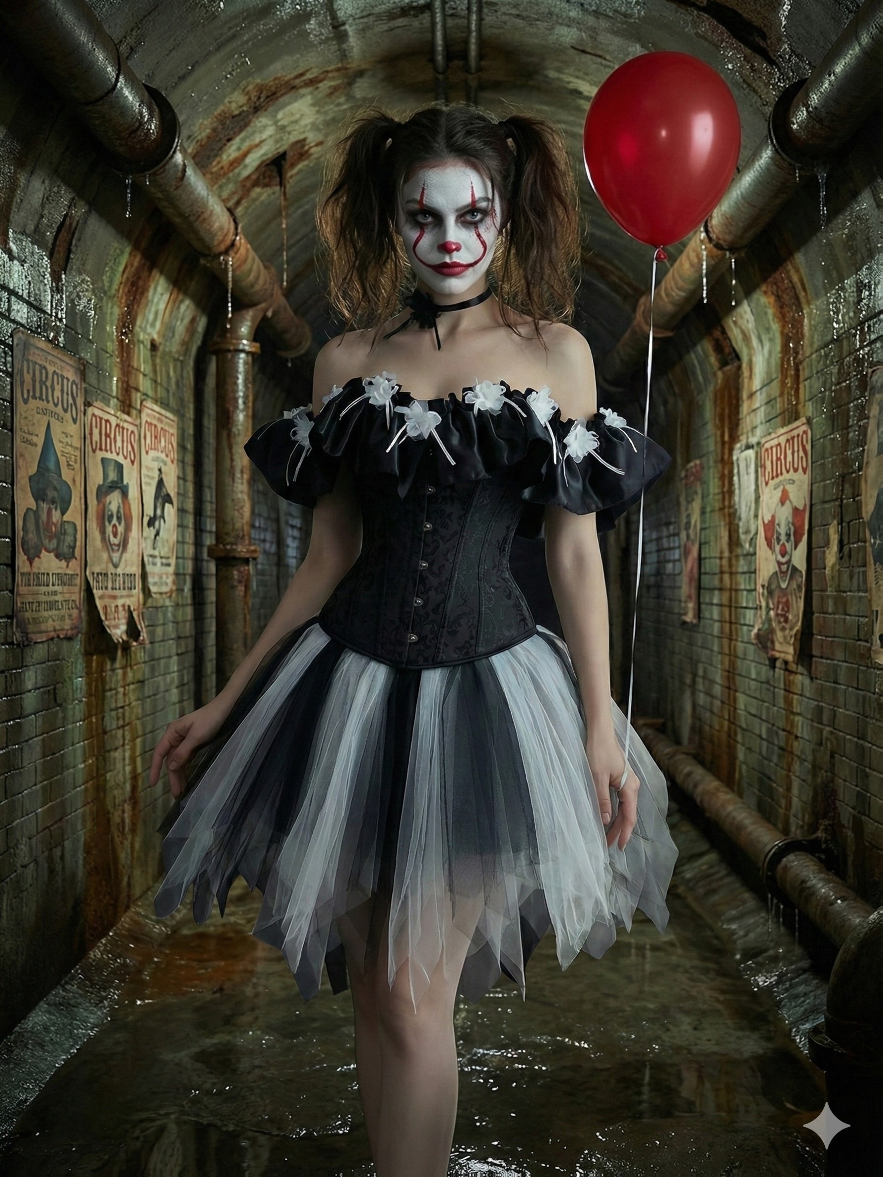 black clown dress Vampire gothic victorian dress – My Steampunk Style main image 1