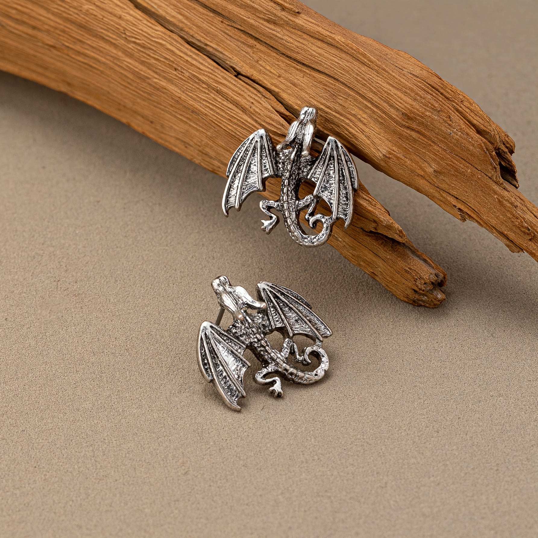 Image of A Pair Of Distressed Bohemian Style Flying Creative Metal Vacation Classic Personality Design Women's Fashion Stud Earrings