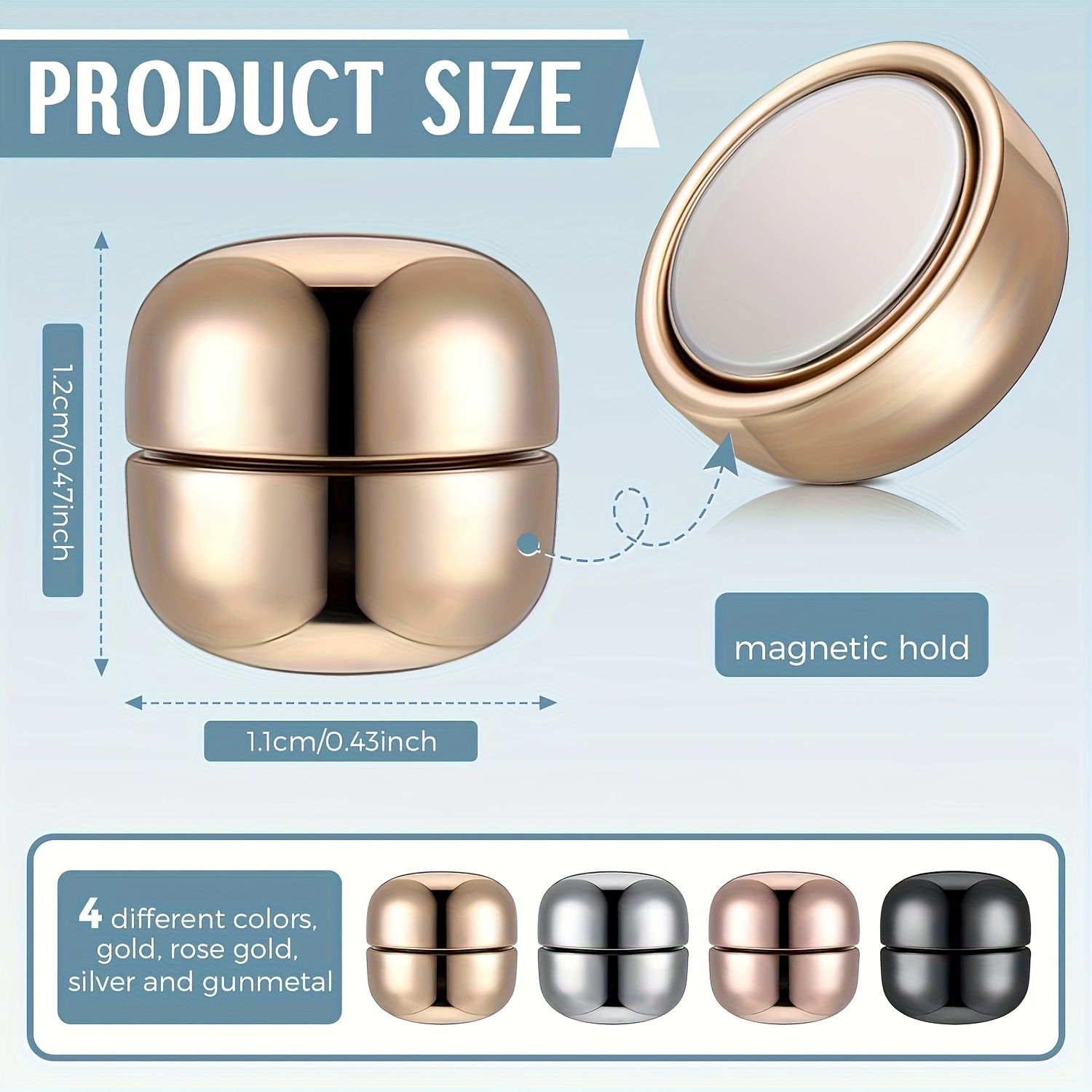 4pcs Magnetic Pins, Multifunctional Magnetic Pin Scarf Magnetic Buckle Women'S Needleless Brooch Scarf