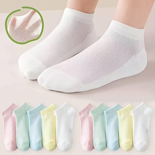 10 pair macaron mesh breathable and comfortable short socks featuring a breathable design spring and summer wear the high elastic cuffs make them ideal for babies daily outfits as well and commuting