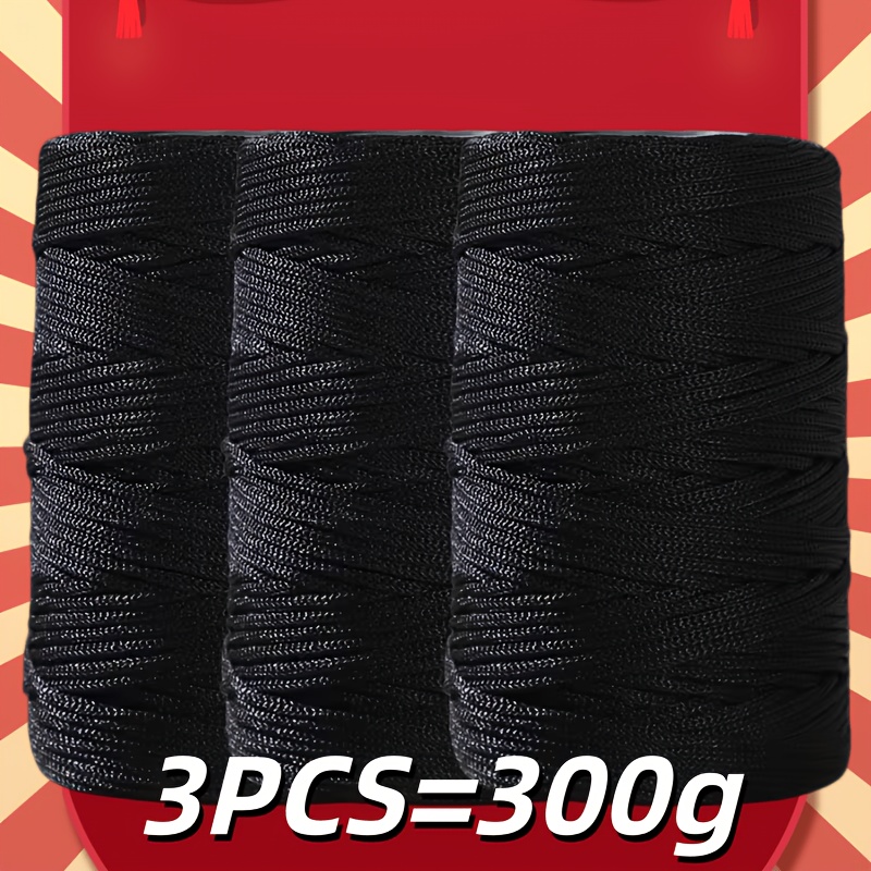 TEMU 3pcs Set Of 3 Strands Of 2mm Iceyarn Thread, Cool Iceyarn Texture, Sturdy And Durable, Does Not Pill Or Fade, Suitable For Diy Woven Bags,