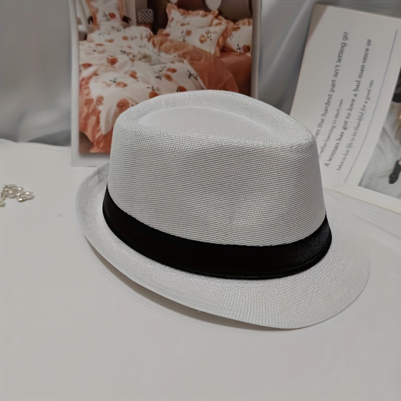 

Unisex Vintage British Style Fedora - Fashionable Jazz Hat For Men & Women, Perfect For Beach Outings & Performances