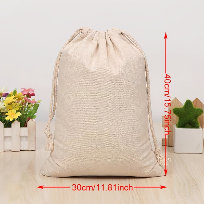 Gift For Her/him Blank Canvas Drawstring Bag Rice Bag Packaging Drawstring Bag Flour Burlap Bag Whole Grains Miscellaneous Grains Bag Sundries Bag