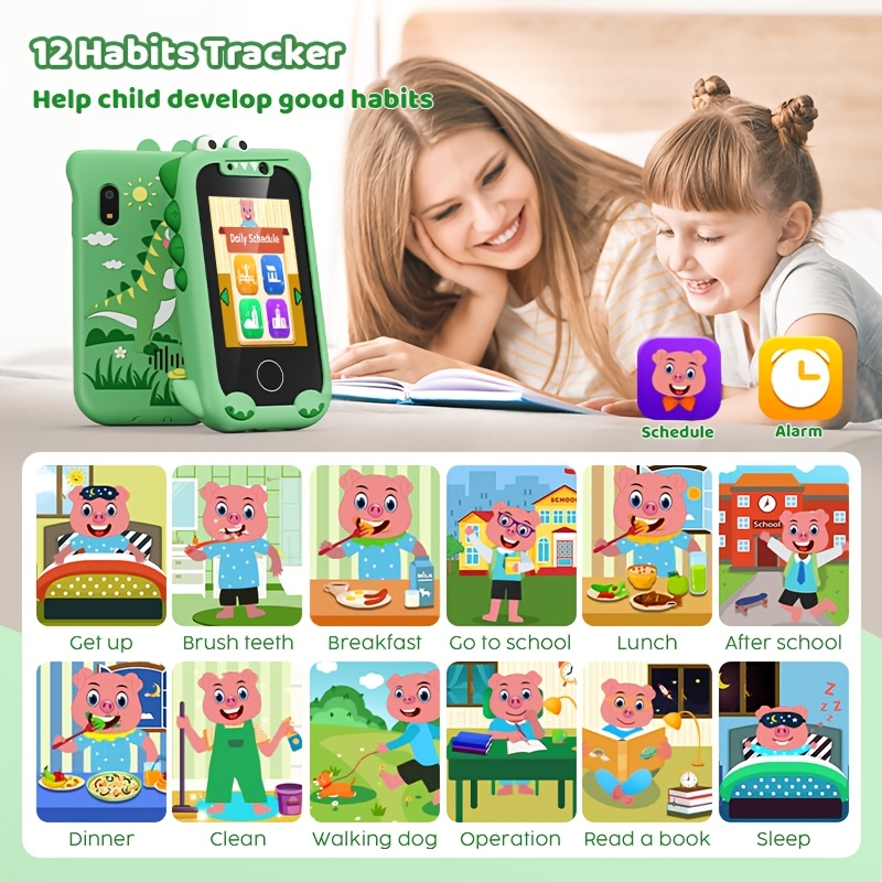 Téléphone éducatif Tactile Pour Enfants 2,8 Pouces - Apprentissage, Jeux, Caméra, Cadeau 3-8 Ans