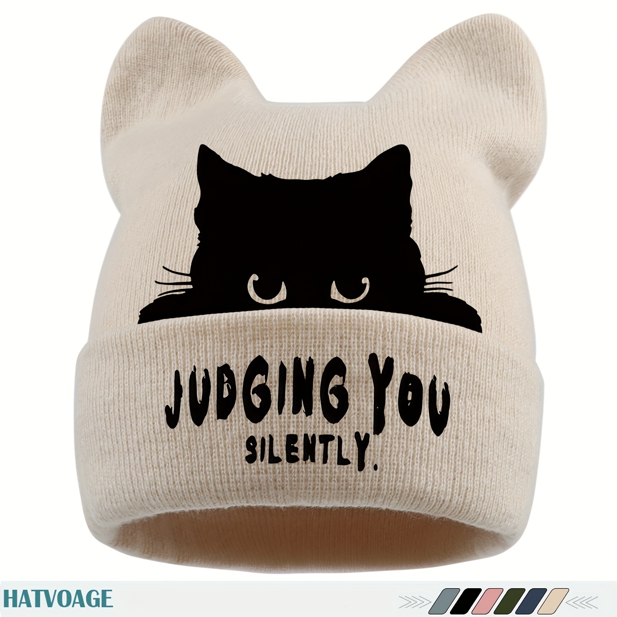 TEMU 1pc Halloween Christmas Winter Hat – Warm Beanie For , Thick Plush Ear Flap Beanie, Breathable Winter Hat For Outdoor Activities, Skiing