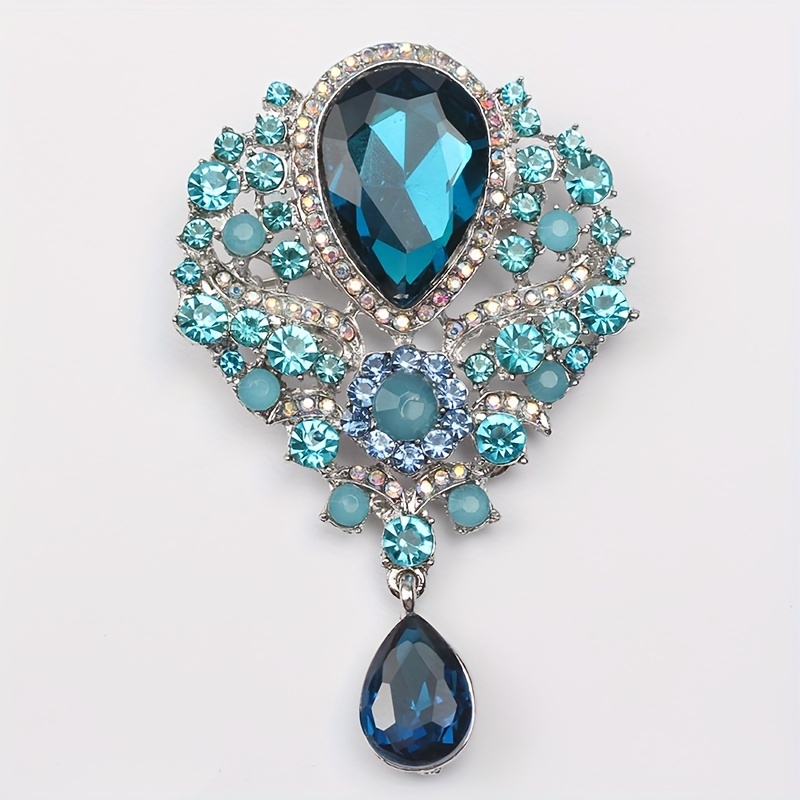 New Large Glass Brooch, Versatile Apparel Accessory Pin Corsage, Factory Direct