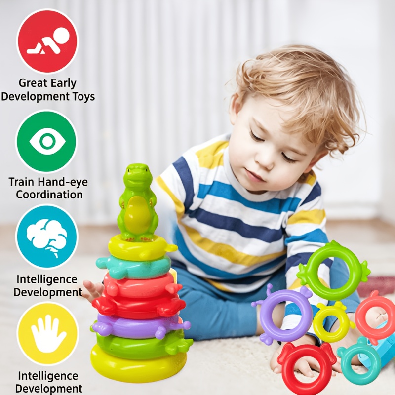 9pcs Dinosaur Rainbow Patchwork Educational Toys