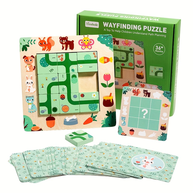 

Wooden Puzzle Game For - Brain-boosting Thinking & Route Educational Toy