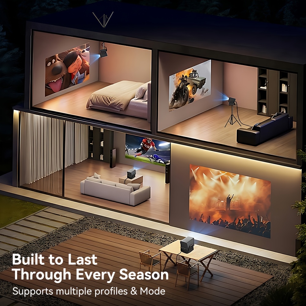 Short Throw Projector with Built-In Apps and 8K Support