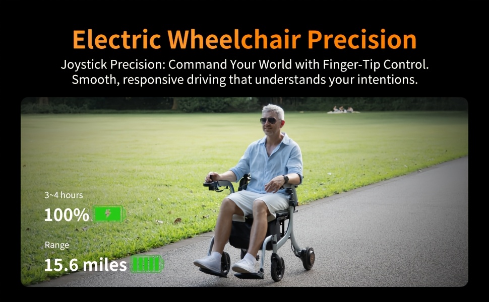 4 in 1 electric rollator versatile mobility aid with seat lightweight foldable transport wheelchair and   for seniors Product details 5