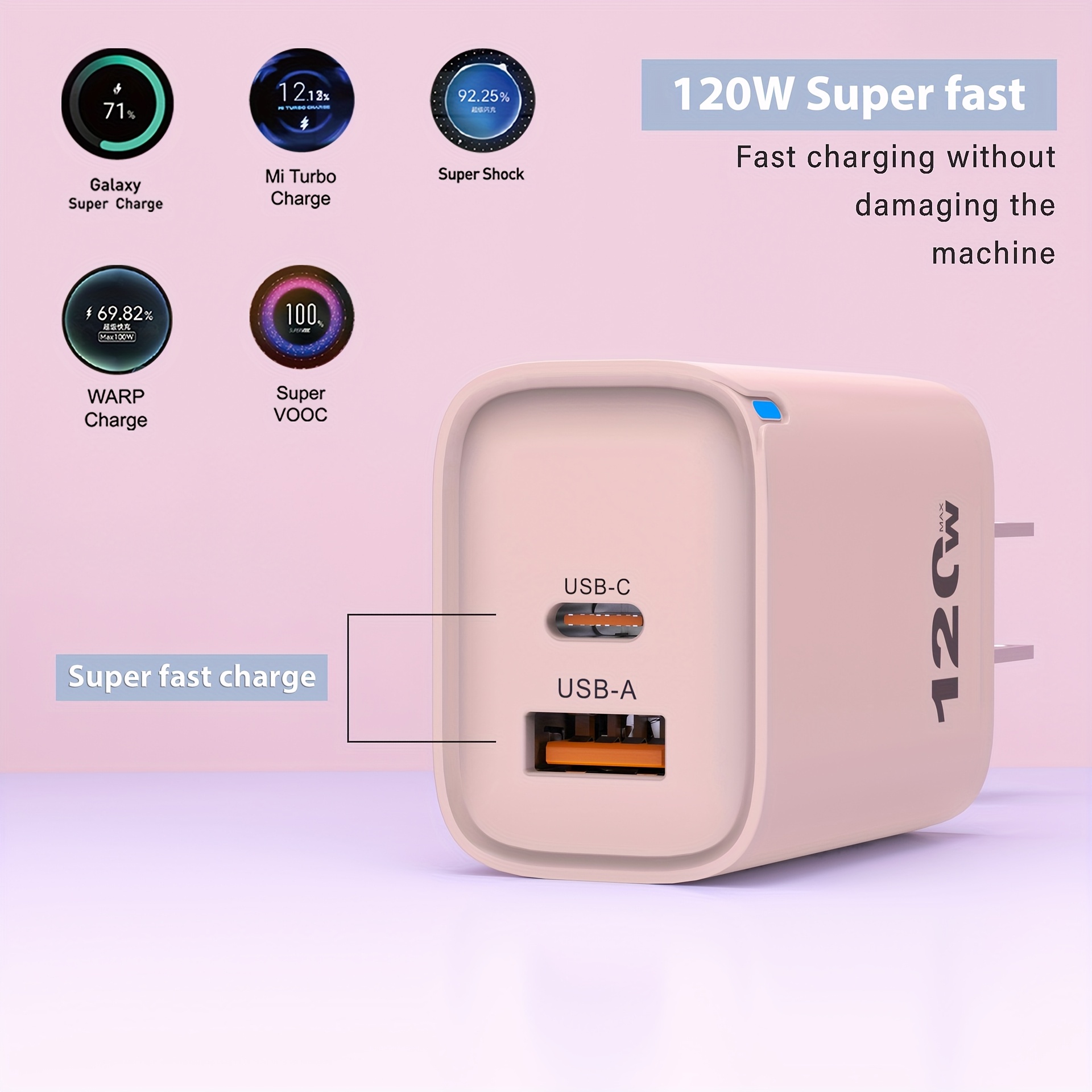 120w dragon card a c in fast charger dual usb ports Temu