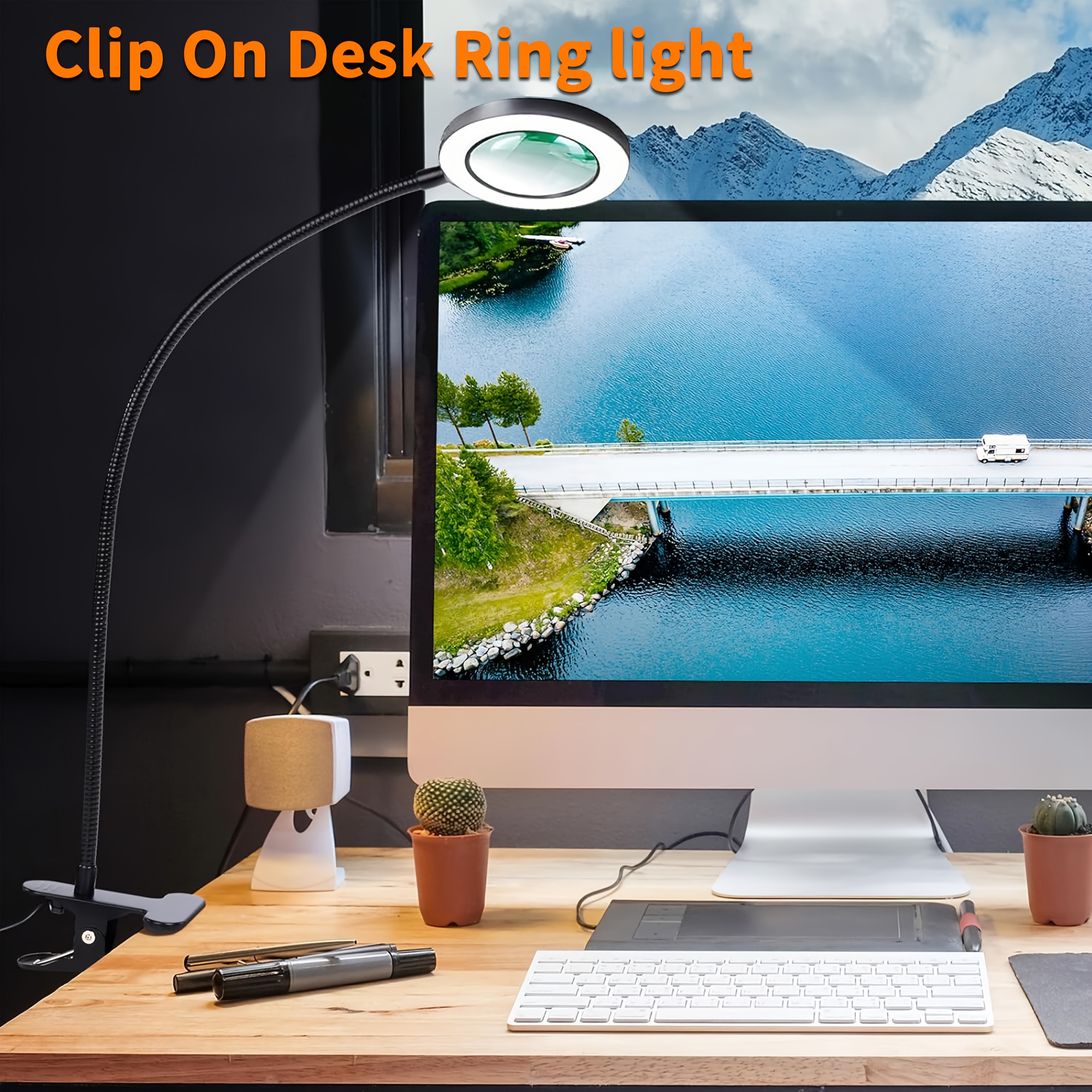 

On 5x , On Magnifier , 48 Led Desk Wtih , 3 Dimmable Led For Bed Crafts Diy