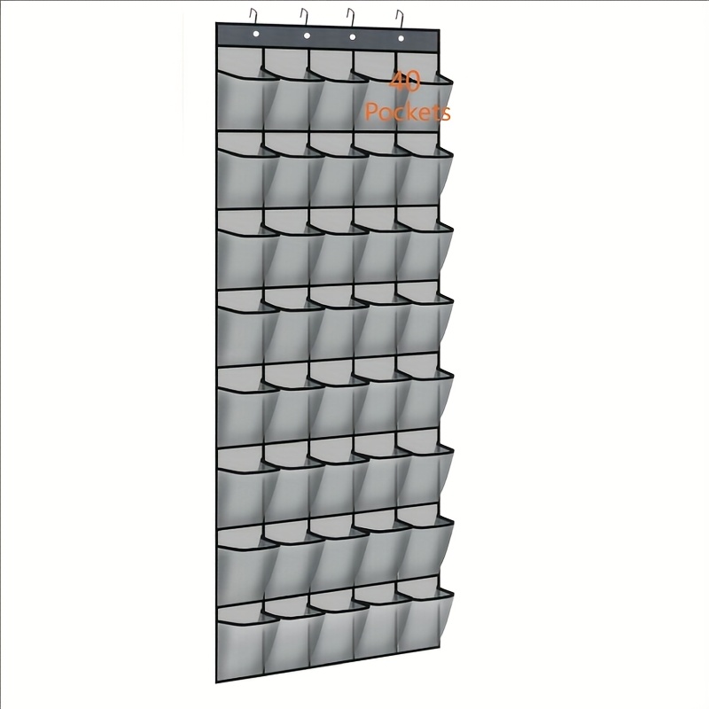 E-shop Schuhregal für die Tür mit 40 Netztaschen, hängendes Schuhregal für Eingangsbereich, Schrank, Schlafzimmer, Badezimmer, Vorratskammer,