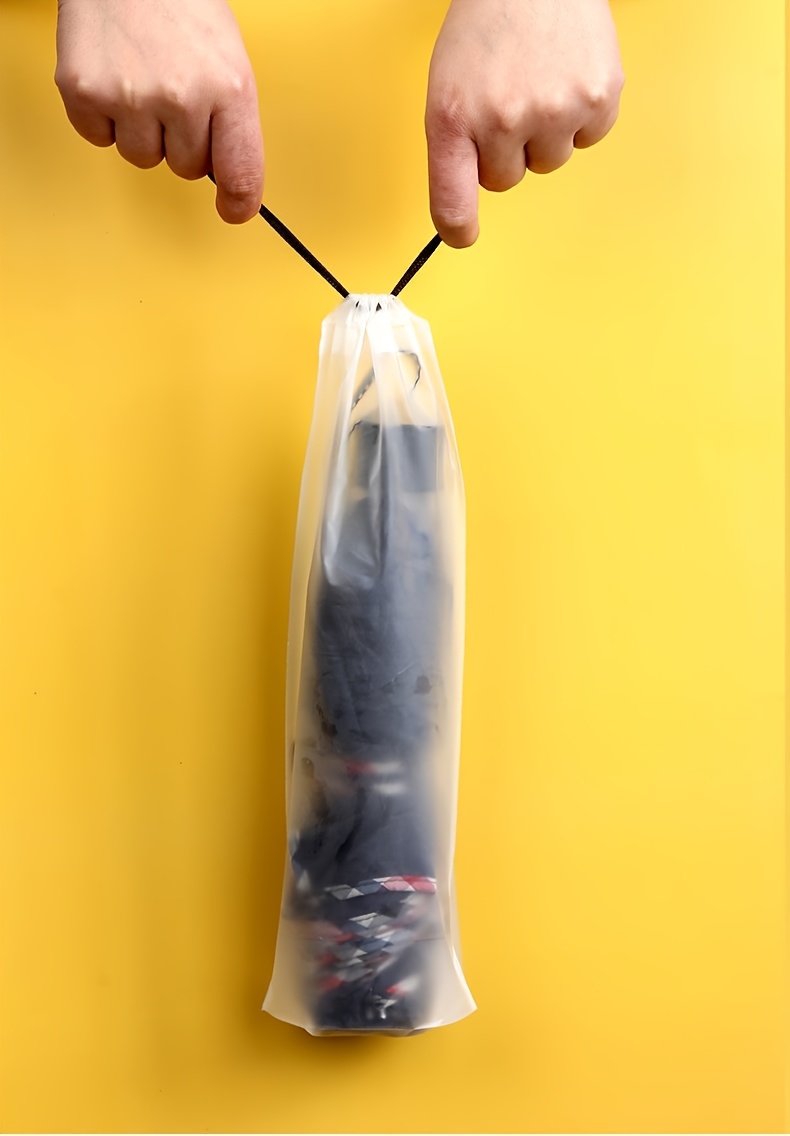1pc Clear Plastic Umbrella Storage Bag with Zipper - Waterproof, Durable, Portable Bag for Car, Travel, and Outdoor Use, 12.98x32.99cm, Travel Essentials|Zippered Storage Bag|Durable Plastic