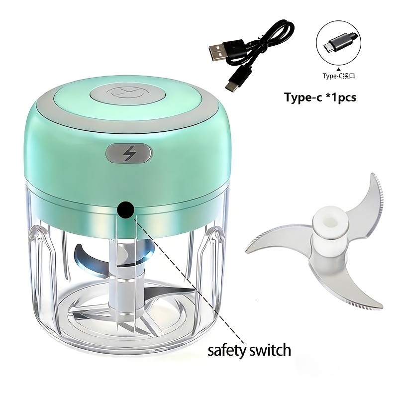 TEMU Mini Meat Grinder, Mini Food Processor, Electric Mini Garlic Chopper, Garlic Crusher - Time And , Easy To Clean, Used For Chopping Vegetables,