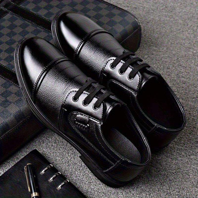 Zapatos cómodos de negocios casuales, zapatos de hombre con cordones de caña baja, mocasines premium elegantes, versátiles para ocasiones formales
