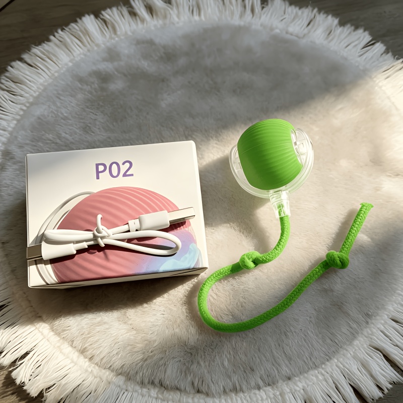 TEMU Pelota Eléctrica para Gatos, Estilo de Autoentretenimiento Inteligente con Cuerda de en , Recargable por USB, 2 Colores Disponibles, Universal