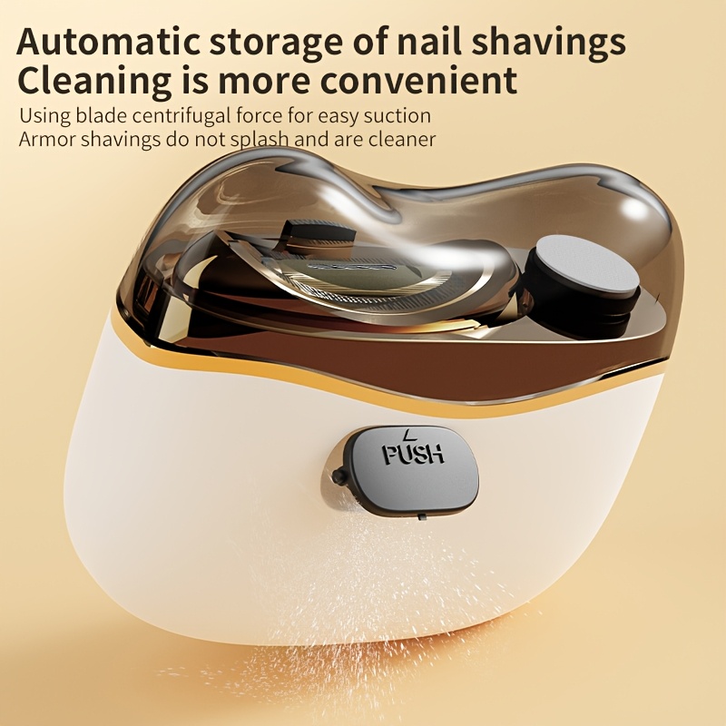 1  in 1 usb rechargeable electric nail clipper and polisher with led light lithium battery polymer 400mah 36v battery powered usb dual use for   quality nail care Product details 1