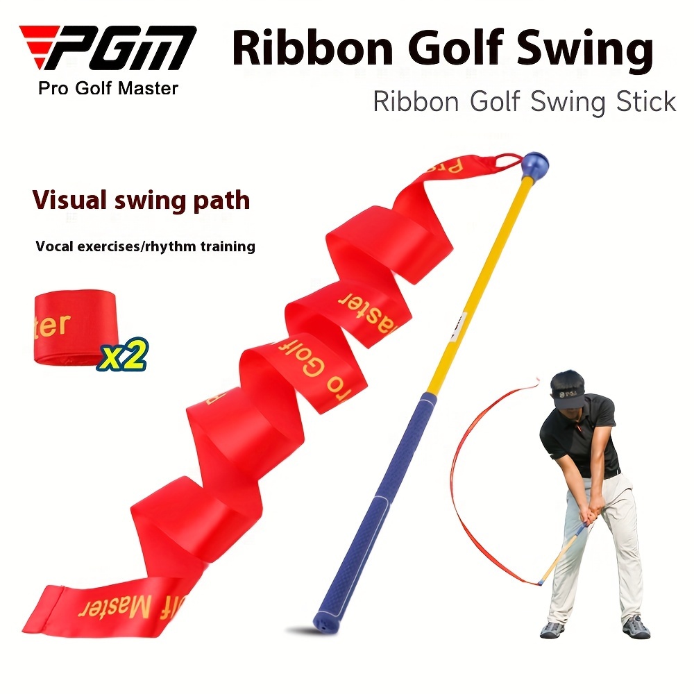 

Pgm Ribbon Golf Swing Trainer Stick, Speed Enhancement Exercise, Equipment For Improving Swing Rhythm, Golf Practice Club Accessory