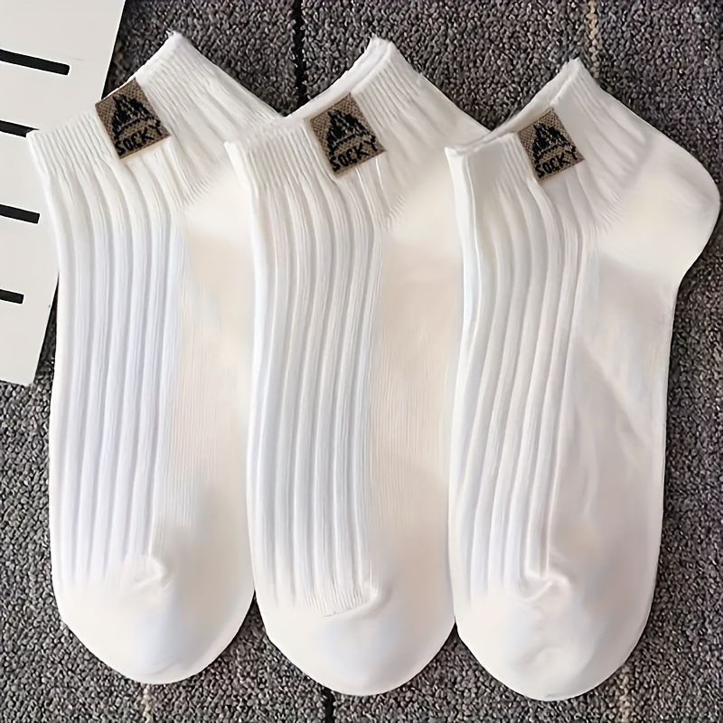 5-Pair Women's Everyday Crew Socks - Soft Low-Cut Ankle Socks, Non-Slip Cushioned Sole, Everyday & Formal Wear - Multi-Color Pack (Black/White/Brown/Beige/) - Hand Wash Only, Versatile Footwear, Classic Style, Durable Stitching, Daily Essentials