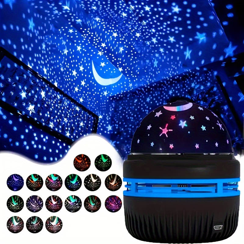 

1pc Usb Led Starry Sky Light Projector For Children's Bedroom Romantic Starry Night Light Decorative For Room, Christmas, Valentine's Day, Camping, Wedding - Non-rechargeable