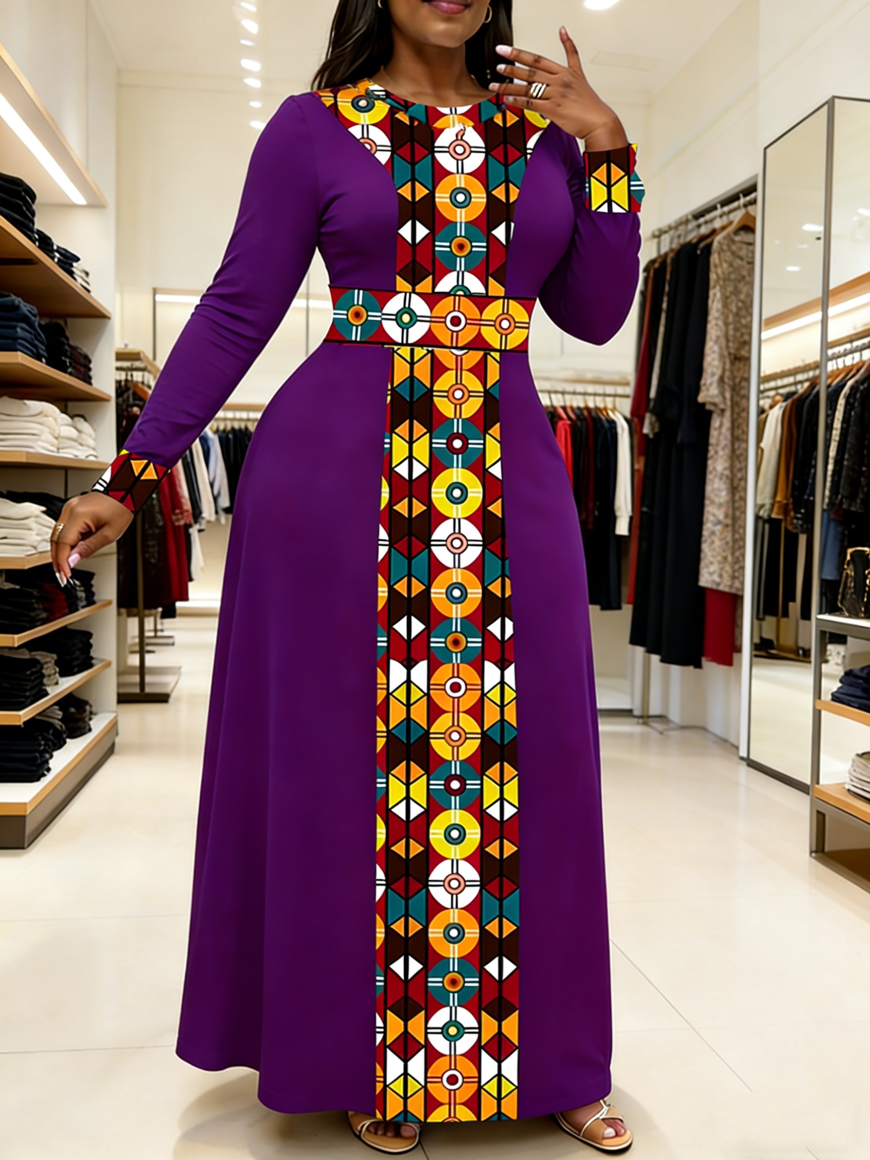 slim fit dress slacks Morenike Purple Satin Silk African Boubou Dress with Red Embroidery – –  Dupsie's African Fashion main image 0